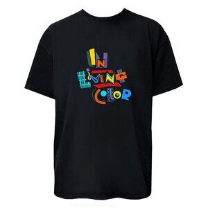 IN LIVING COLOR Colorful Graphic T-Shirt